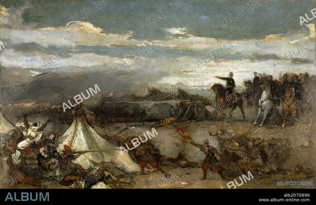 Eduardo Rosales Gallinas / 'An Episode from the Battle of Tetuán', 1868, Spanish School, Oil on canvas, 75 cm x 125 cm, P04615.
