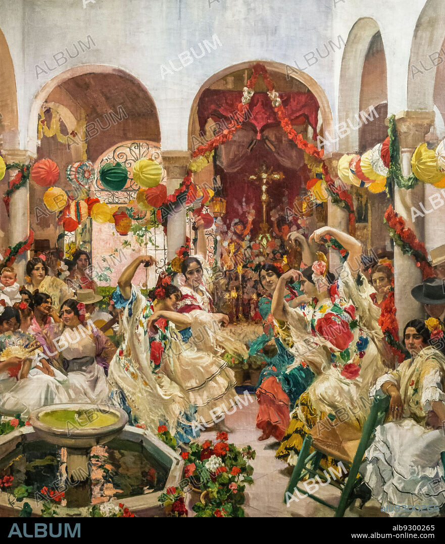 JOAQUIN SOROLLA. Joaquín Sorolla/ Sevilla. El baile. Series : Visión de España, 1915. Óleo sobre lienzo, 351 cm x 302.5 cm.