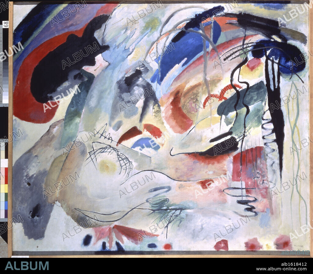 WASSILY KANDINSKY. Improvisation 34 by Vasily Kandinsky, oil on canvas, 1913, 1866-1944, Russia, Kazan, Museum of Art.