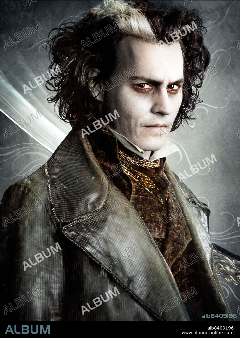 JOHNNY DEPP en SWEENEY TODD, EL BARBERO DIABOLICO DE LA CALLE FLEET, 2007 (SWEENEY TODD: THE SWEENEY TODD: DEMON BARBER OF FLEET STREET), dirigida por TIM BURTON. Copyright DREAMWORKS SKG/MACDONALD/PARKES PROD./WARNER BROS. PICTURES.