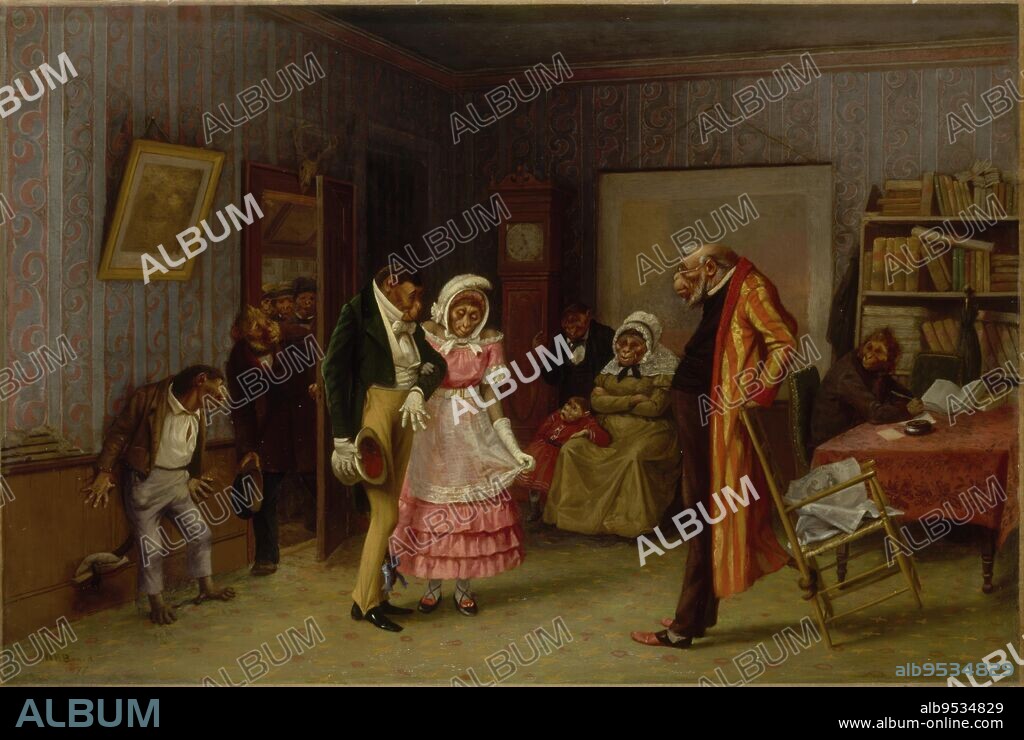 WILLIAM HOLBROOK BEARD. The Runaway Match. Date: 1877. oil on canvas.