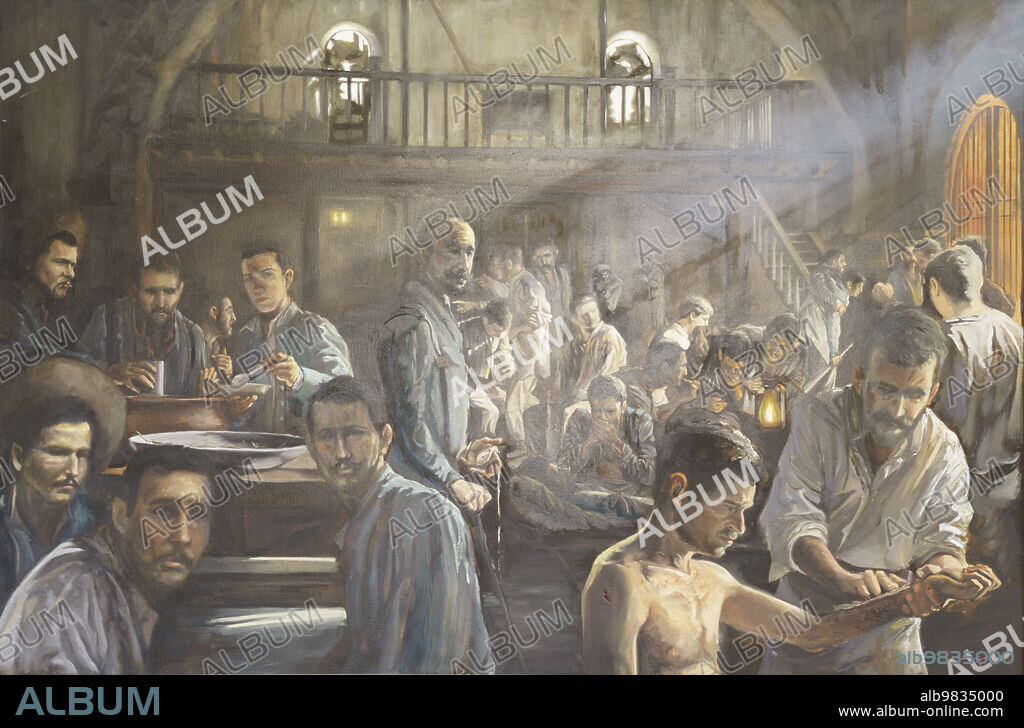 Luces y sombra de Baler, image of the last of the Philippines during the siege of Baler, Antonio Gazquez Medina, Majorca, Balearic Islands, Spain.