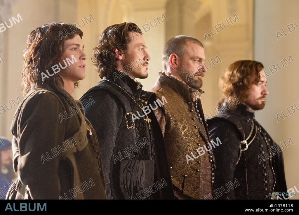 LOGAN LERMAN, LUKE EVANS, MATTHEW MACFADYEN und RAY STEVENSON in THE THREE MUSKETEERS, 2011, unter der Regie von PAUL W. S. ANDERSON. Copyright CONSTANTIN FILM PRODUCKTION/IMPACT PICTURES.