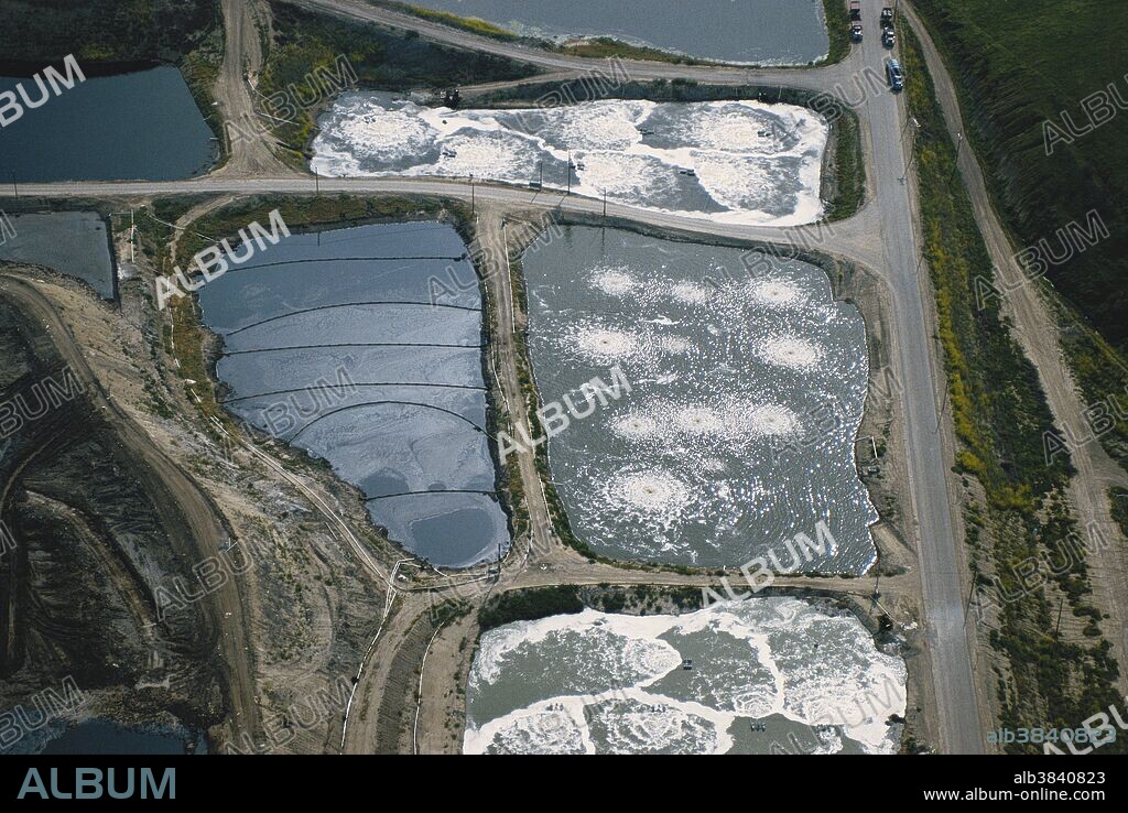 Aerial view of the Casmalia Resources Hazardous Waste Management Facility. This 252-acre landfill began operating in 1973 and accepted toxic chemicals like PCBs, motor oil, and pesticides. During its operation, 4.5 billion pounds of hazardous waste from up to 10,000 individuals, businesses and government agencies were buried at the site. In 1989, the facility was closed down following a number of permit violations. In 1992, it was taken over by the federal Environmental Protection Agency, which began the process of cleaning up and administering the site.