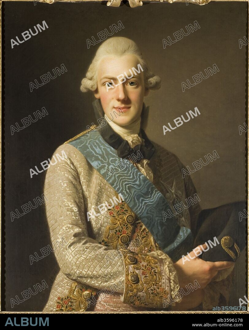ALEXANDER ROSLIN. Portrait of Prince Frederick Adolf of Sweden (1750-1803), Duke of Östergötland.