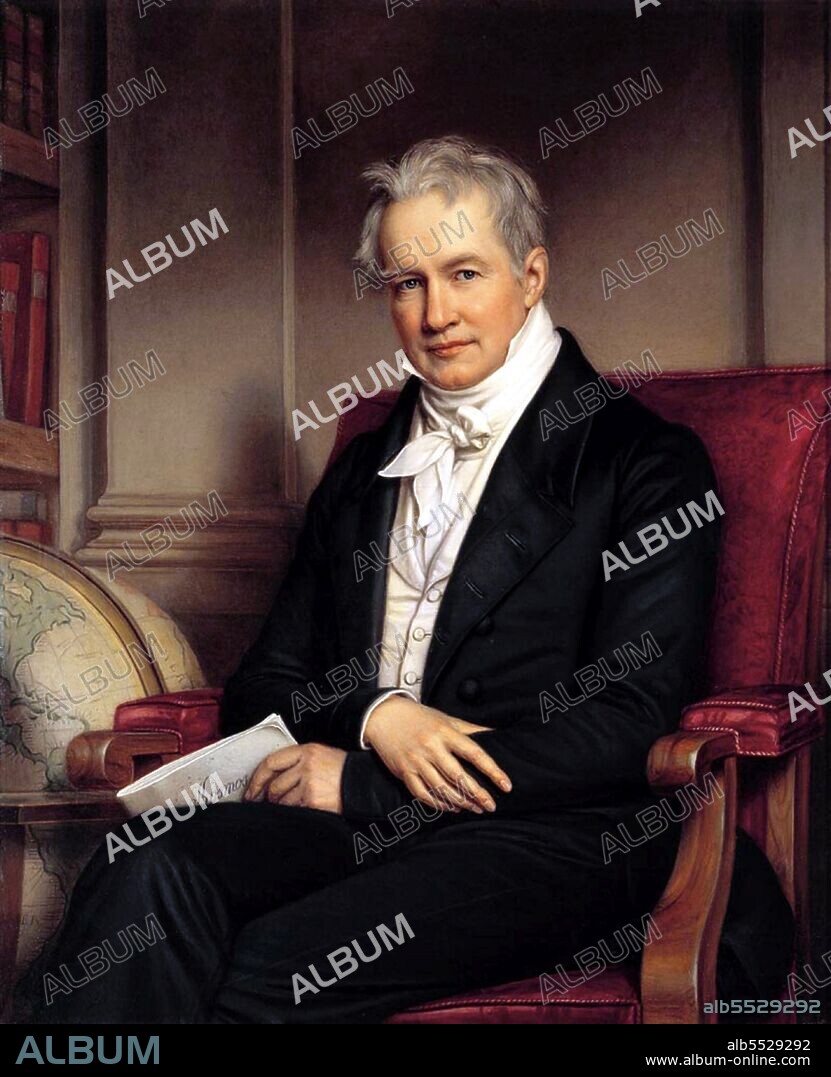 Friedrich Wilhelm Heinrich Alexander von Humboldt was a Prussian geographer, naturalist, and explorer, and the younger brother of the Prussian minister, philosopher and linguist Wilhelm von Humboldt (1767–1835). Humboldt's quantitative work on botanical geography laid the foundation for the field of biogeography. Between 1799 and 1804, Humboldt travelled extensively in Latin America, exploring and describing it for the first time from a modern scientific point of view. His description of the journey was written up and published in an enormous set of volumes over 21 years. He was one of the first to propose that the lands bordering the Atlantic Ocean were once joined (South America and Africa in particular). Later, his five-volume work, Kosmos (1845), attempted to unify the various branches of scientific knowledge. Humboldt supported and worked with other scientists, including Joseph-Louis Gay-Lussac, Justus von Liebig, Louis Agassiz, Matthew Fontaine Maury, Georg von Neumayer, and most notably, Aimé Bonpland, with whom he conducted much of his scientific exploration.