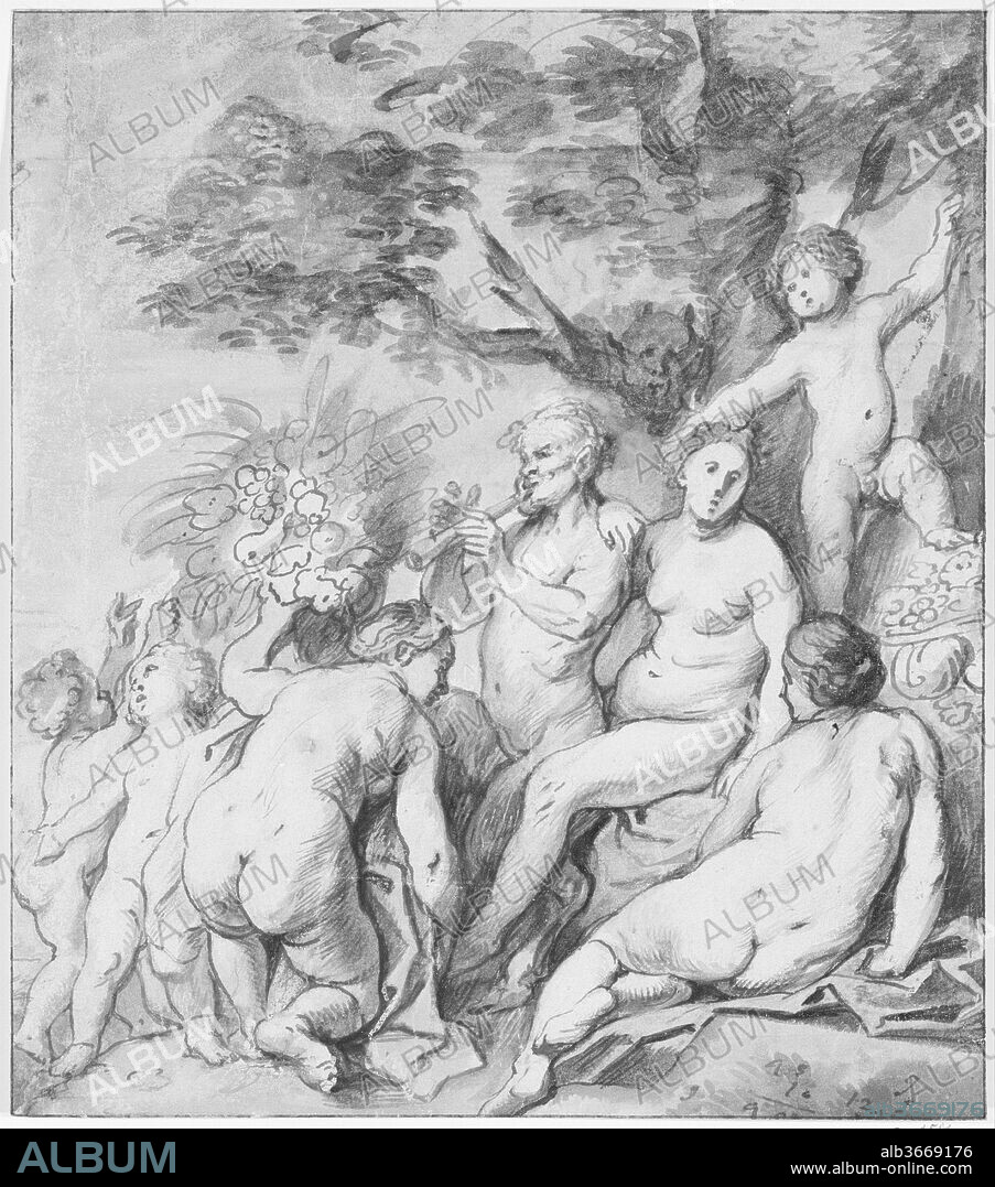 Allegory of Fertility (Recto). Artist: Jacob Jordaens (Flemish, Antwerp 1593-1678 Antwerp). Dimensions: 9 1/16 x 8 in.  (23 x 20.3 cm). Date: ca. 1640.