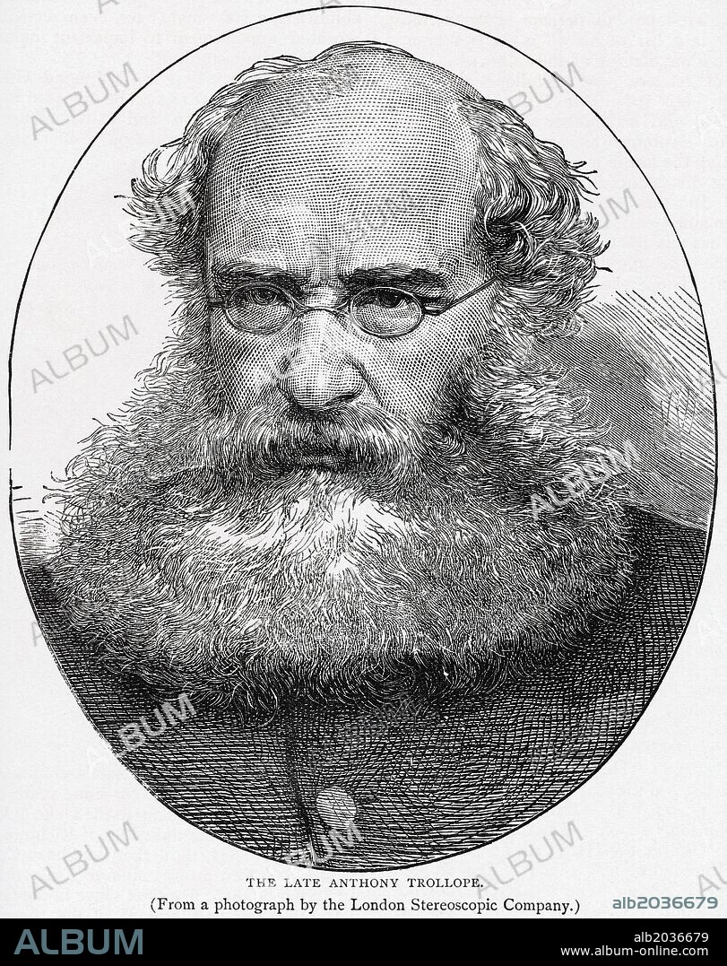 Anthony Trollope (1815-1882), novelista inglés de la época victoriana. Grabado de 1886.