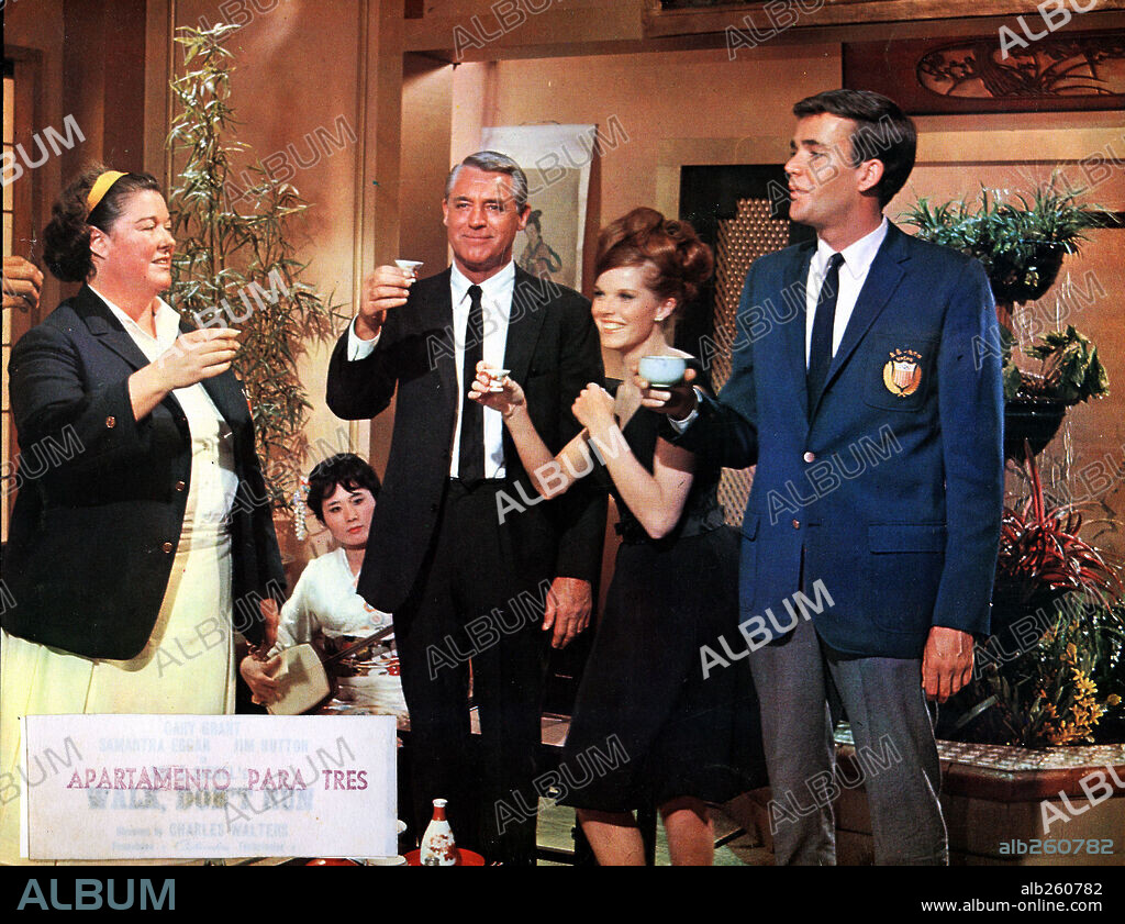 CARY GRANT, JIM HUTTON and SAMANTHA EGGAR in WALK DON'T RUN, 1966, directed by CHARLES WALTERS. Copyright COLUMBIA PICTURES.