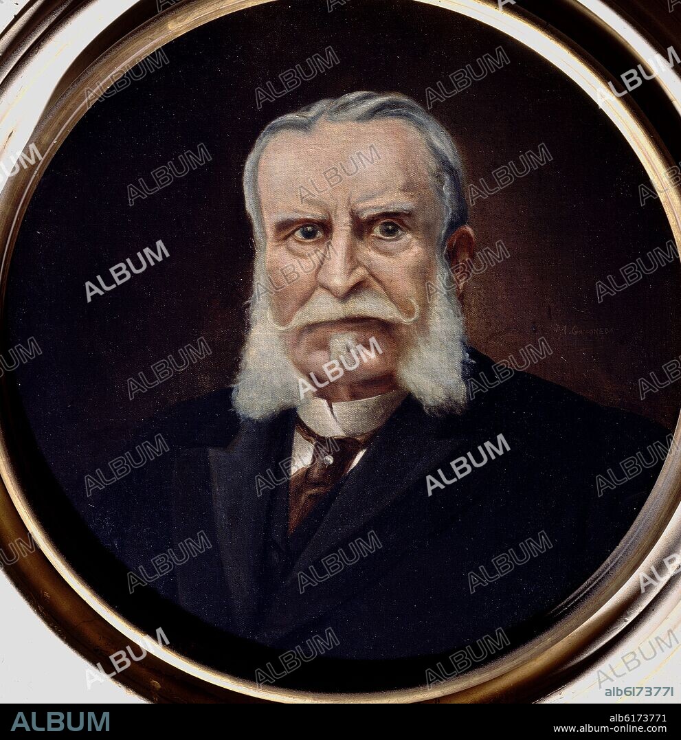 JOSE MARIA GAMONEDA (1875-1963). VESTIBULO - MEDALLON: DON ANTONIO AGUILAR Y CORREA MARQUES DE LA VEGA DE ARMIJO - 1913.