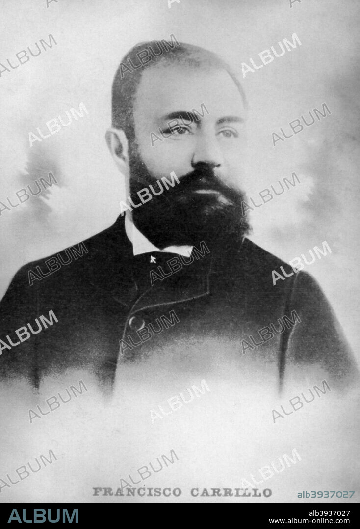 General Francisco Carrillo, Cuban Liberation Army, c1910. Cigar card from the History of Cuba, Geografico Universal, Propaganda de los Cigarros Susini y La Corona, Tabacalera Cubana.