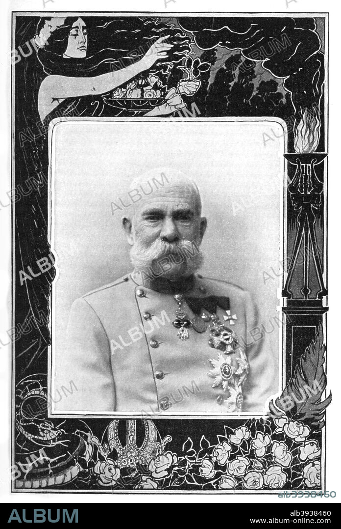 Emperor Franz Josef I of Austria, 1900. Franz Joseph (1830-1916) became Emperor of Austria after the Revolution of 1848 which led to the abdication of his uncle, Ferdinand I. His ultimatum to Serbia in 1914 after the assassination of his heir, the Archduke Franz Ferdinand, led to the outbreak of the First World War.