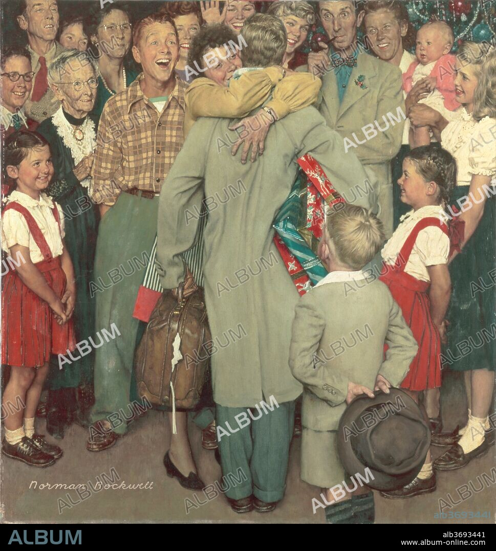 NORMAN ROCKWELL. Christmas Homecoming.