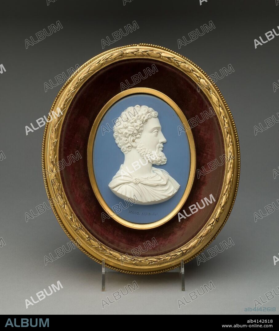 Plaque with Marcus Aurelius Antoninus. Wedgwood Manufactory; England, founded 1759. Date: 1778-1780. Dimensions: 27.6 × 23.5 × 5.2 cm (10 7/8 × 9 1/4 × 1 1/6 in.). Stoneware (jasperware). Origin: Burslem.