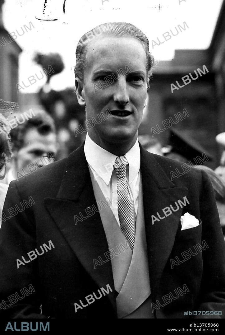 Photo Shows:- Lord Dalkeith, whose name has ***** romantically linked with Princess Margaret ***** Photographed when he attended the wedding ***** Peter's.The King and Queen, with Princess Margaret, were guests at the wedding of Lady Caroline Thynne, 21 - year - old daughter of the Marquess and Marchioness of Bath, and Mr.David Somerset, at St.Peter's, Eaton-Square, to-day. Mr.Somerset is hair-presumptive to the Duke of Beaufort.For the Ceremony the bride wore a white and silver brocade gown patterned with roses. July 05, 1950.