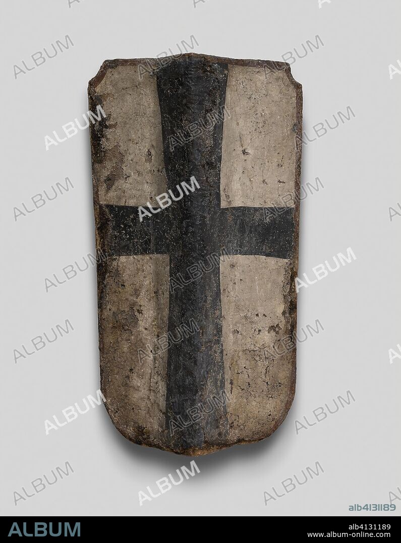 Hand Pavise with the Coat of Arms of the Teutonic Order. German. Date: 1440-1460. Dimensions: 63.5 × 34.9 cm (25 × 18 3/4 in.)
Wt. 5 lb. 8 oz. Fir, iron, hemp fiber, gesso, and pigment. Origin: Germany.