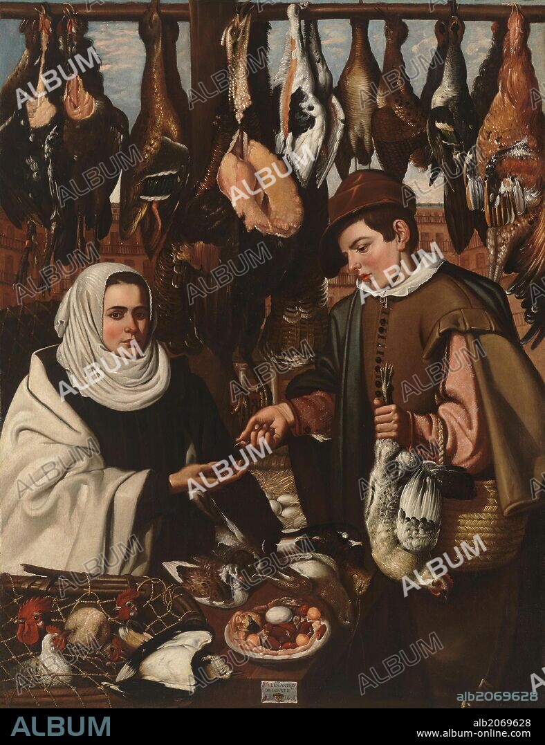 Alejandro de Loarte / 'La Gallinera', 1626, Escuela Española, Óleo sobre Lienzo, 166 cm x 128 cm, P08063.