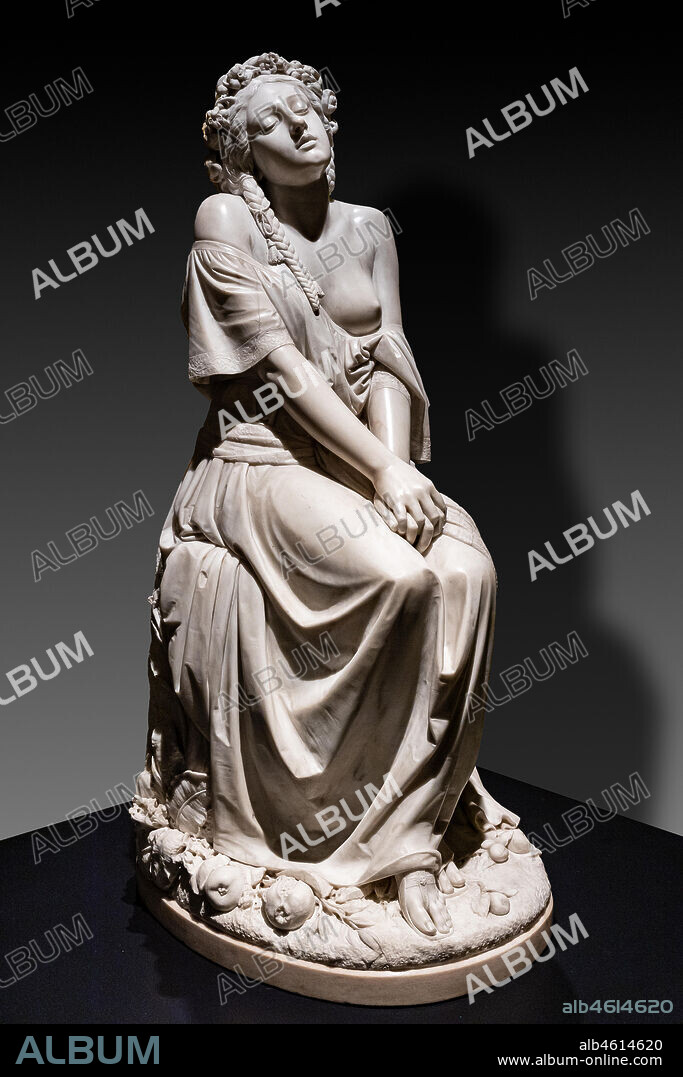 Gaetano Motelli: "The Bride of the Songo of Songs", sculpture in marble, 1854.