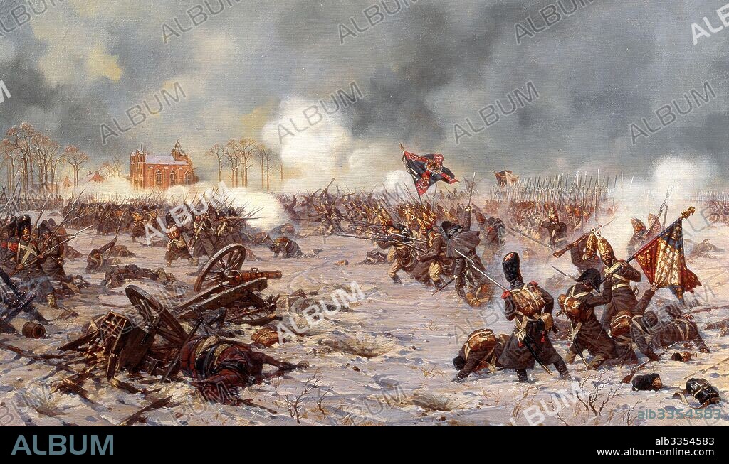 ALEXANDER YURIYEVICH AVERYANOV. The Battle of Preussisch-Eylau on February 8, 1807.