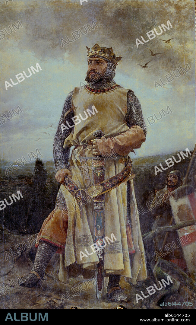 FRANCISCO PRADILLA Y ORTIZ (1848-1921). ALFONSO I EL BATALLADOR (1073-1134) REY DE ARAGON Y DE NAVARRA.