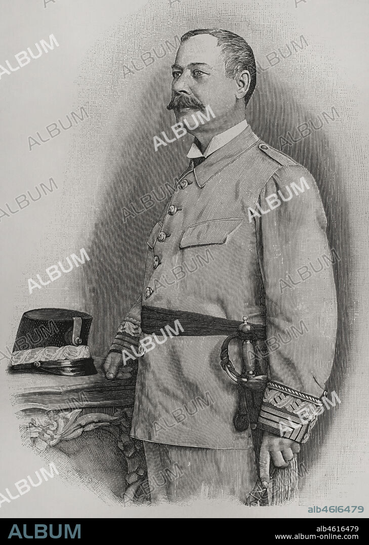 José Toral y Velázquez (1832-1904). General de división español. Ultimo gobernador militar de Santiago de Cuba, tras rendir la ciudad a las tropas norteamericanas durante la guerra hispano-estadounidense. Grabado. La Ilustración Española y Americana, 1898.