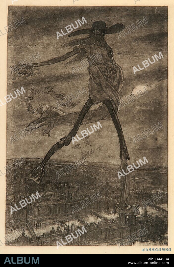 FELICIEN ROPS. Satan Sowing Seeds (from Les Sataniques).