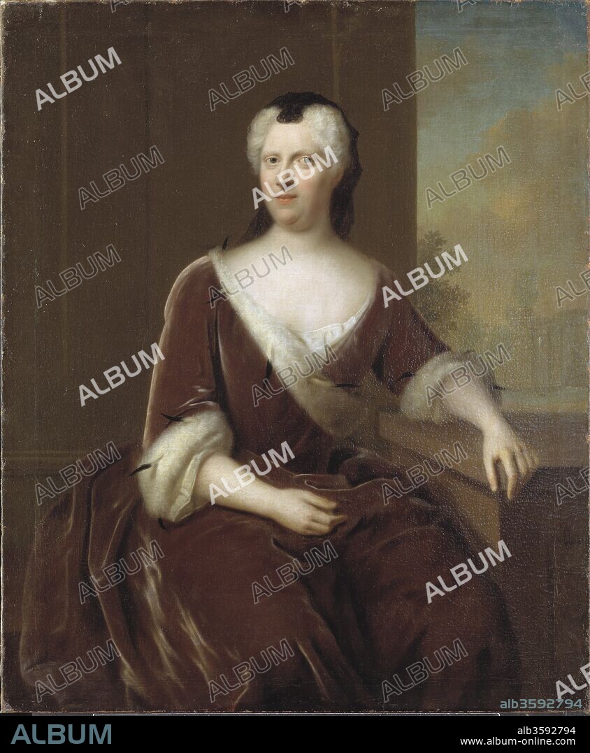 BALTHASAR DENNER. Portrait of Margravine Albertina Frederica of Baden-Durlach (1682-1755).