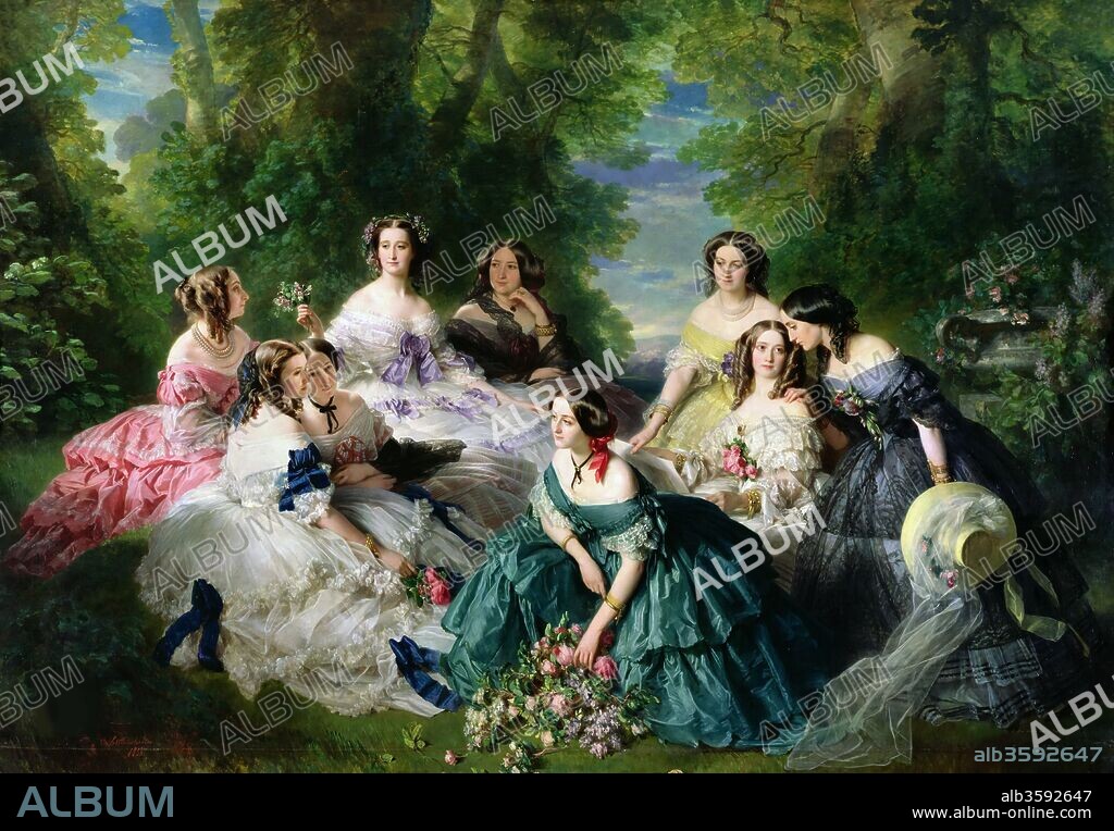 FRANZ XAVIER WINTERHALTER. Empress Eugénie (1826-1920) Surrounded by Her Ladies-in-Waiting.