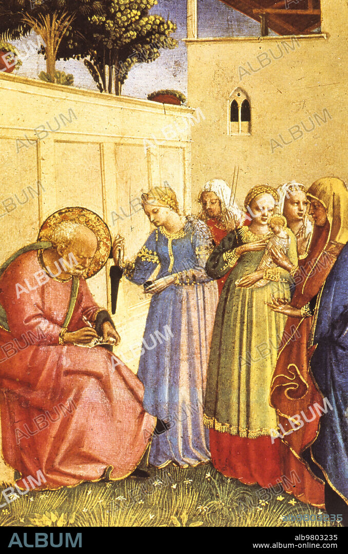 Imposizione del nome al battista, beato angelico, museo nazionale di san marco, firenze.