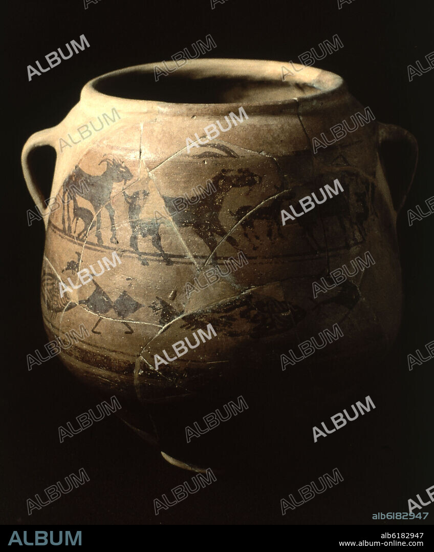 VASO DE LAS CABRAS - NECROPOLIS DE EL CABECICO DEL TESORO DE VERDOLAY (MURCIA) - S III/I AC.