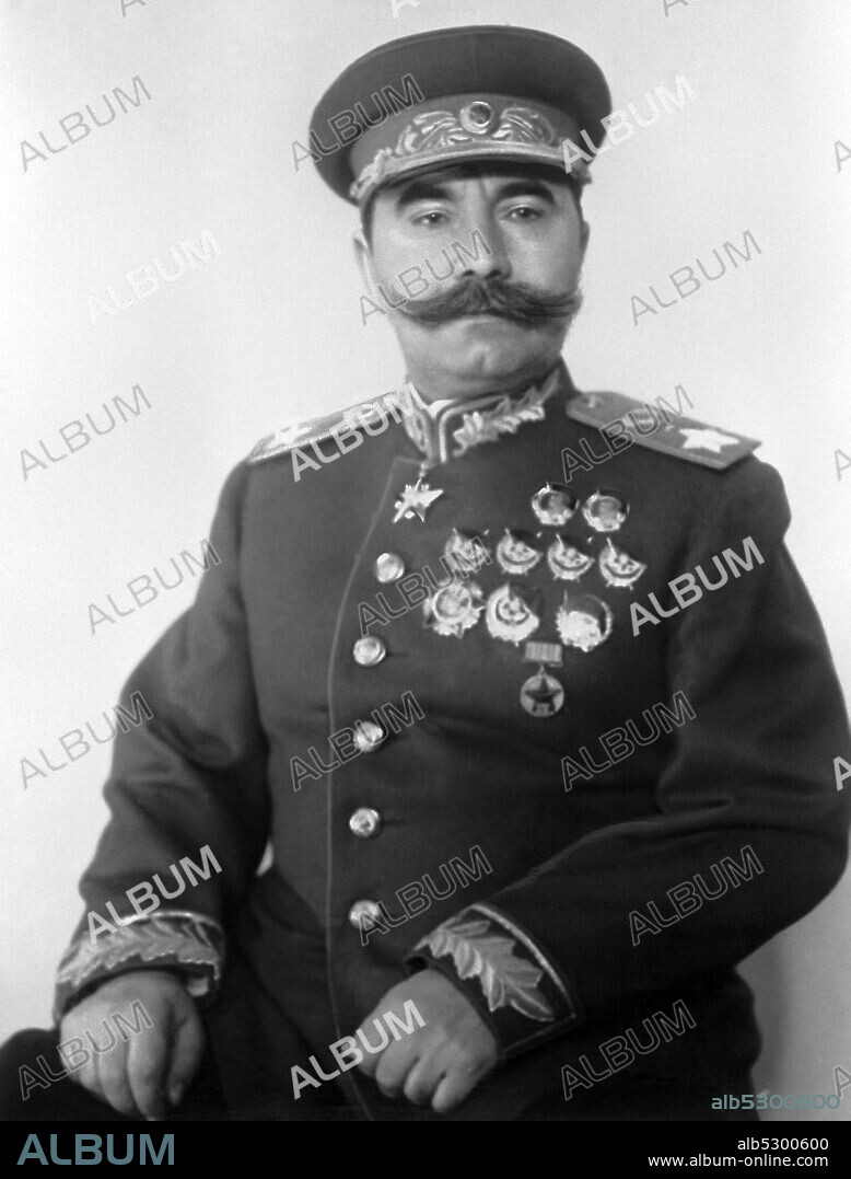 Semyon Mikhailovich Budyonny (1883 - 1973). Soviet military leader, one of the first marshals of the Soviet Union , three times Hero of the Soviet Union , full knight of the St. George Cross and St. George medal of all degrees. Commander of the First Cavalry Army of the Red Army during the Civil War , one of the key organizers of the red cavalry.
