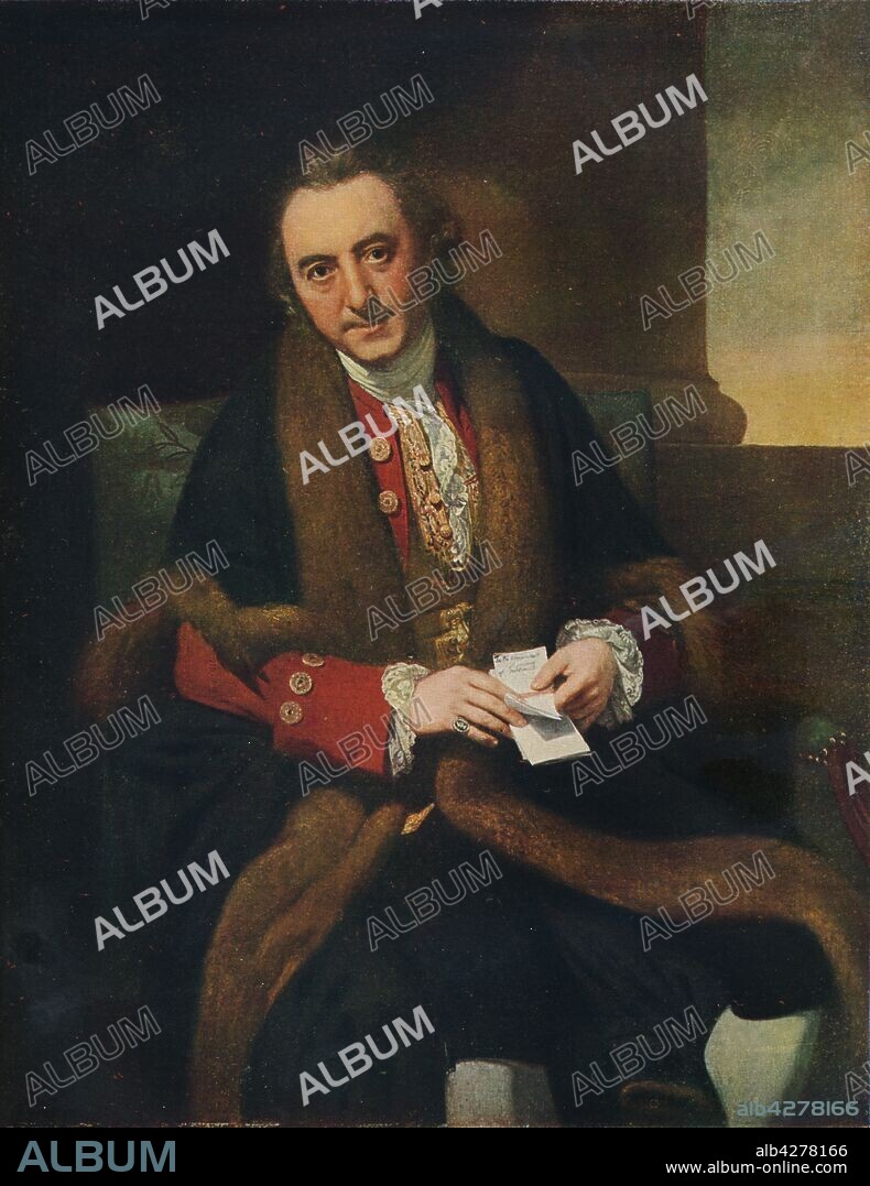 JOHAN ZOFFANY. 'Portrait of Mr. John Maddison', 1783, (1920).  By Johann Zoffany. Oil on canvas.  From "The Connoisseur Vol. LVI" [Otto Limited, London, 1920.].
