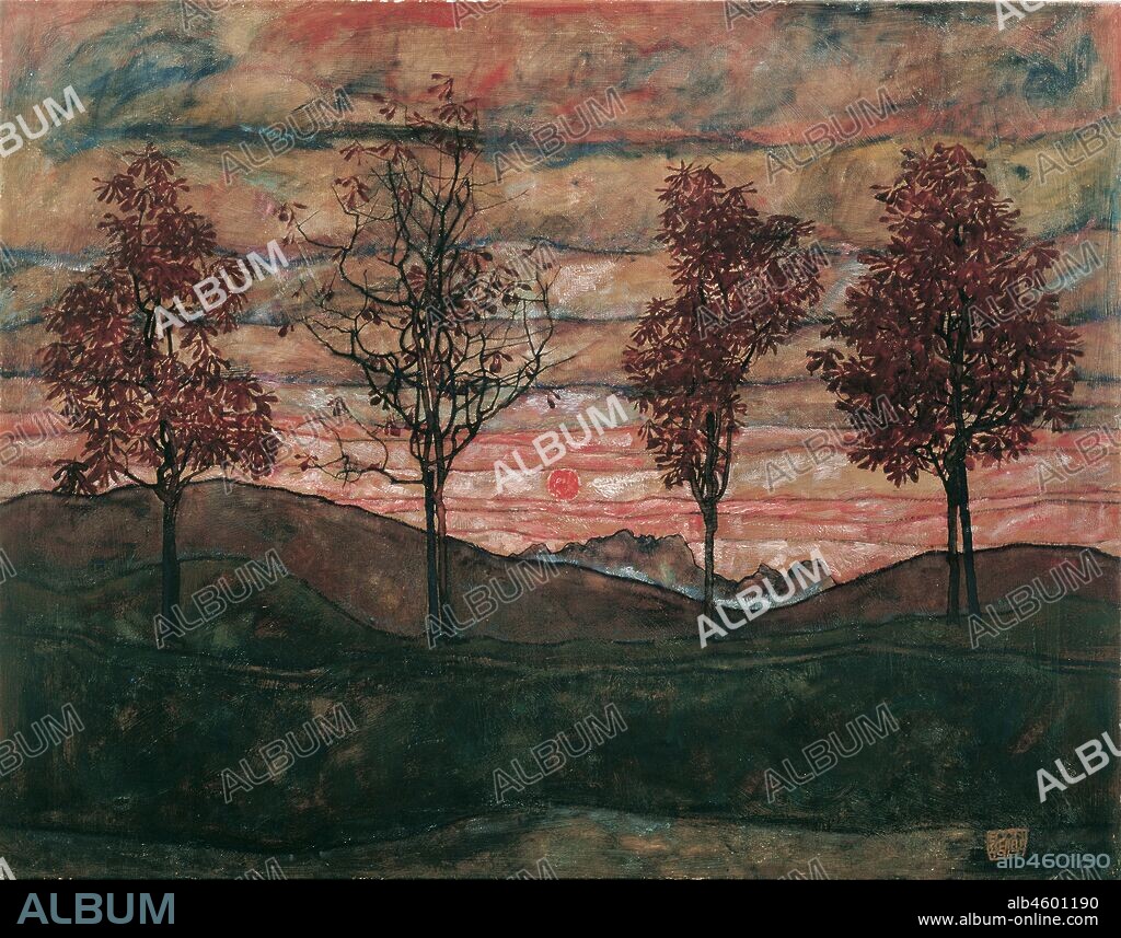 EGON SCHIELE. Four Trees.