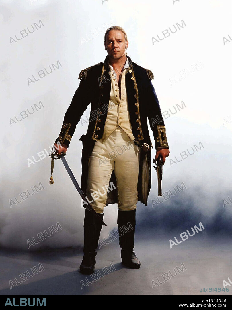 RUSSELL CROWE en MASTER AND COMMANDER: AL OTRO LADO DEL MUNDO, 2003 (MASTER AND COMMANDER: THE FAR SIDE OF THE WORLD), dirigida por PETER WEIR. Copyright 20TH CENTURY FOX/MIRAMAX/UNIVERSAL/SAMUEL GOLDWYN FILMS.