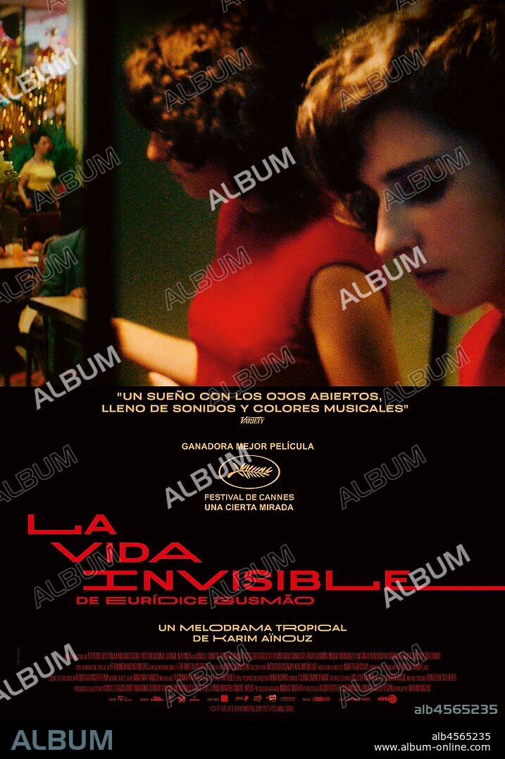 Poster of INVISIBLE LIFE, 2019 (A VIDA INVISIVEL), directed by KARIM AINOUZ. Copyright RT FEATURES.