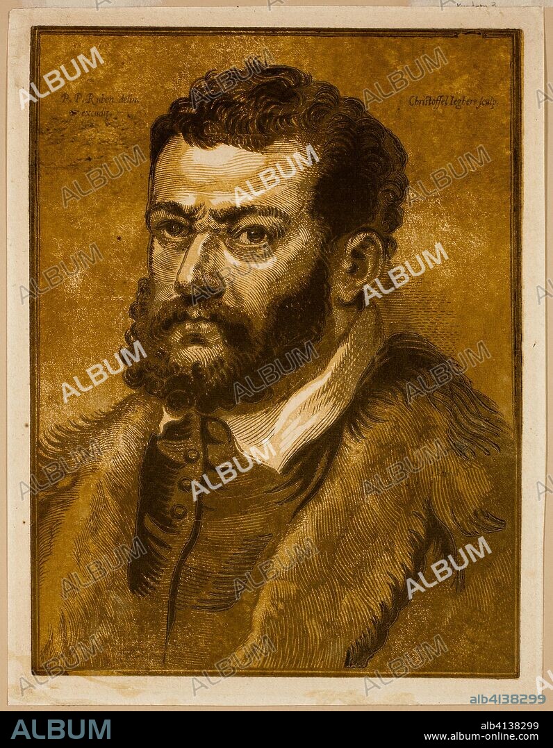 Portrait of Doge Giovanni Cornaro. Christoffel Jegher (Flemish, 1596-1652/53); after Peter Paul Rubens (Flemish, 1577-1640). Date: 1632-1636. Dimensions: 287 × 216 mm (image/block); 306 × 236 mm (sheet). Chiaroscuro woodcut in beige, ochre, and two tones of brown on cream laid paper. Origin: Flanders.