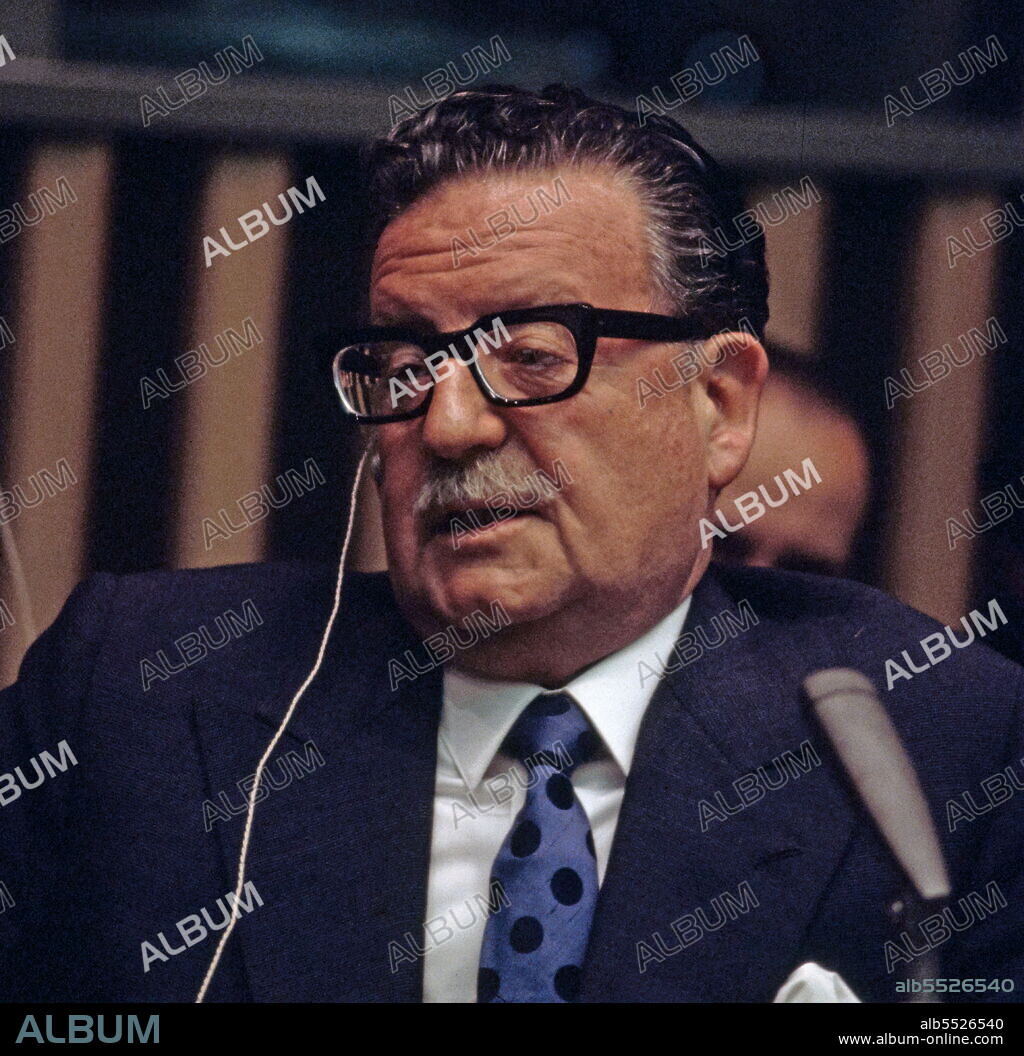 Salvador Allende Gossens (1908 – 1973) Chilean physician and socialist politician, President of Chile from 3 November 1970 until his suicide on 11 September 1973. He was the first Marxist to be elected president in a liberal democracy in Latin America.