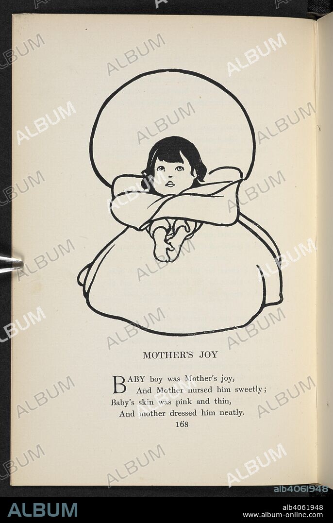 CHARLES ROBINSON and WILLIAM BRIGHTY RANDS. Mother's joy. Lilliput Lyrics ... Edited by R. Brimley Johnson. Illustrated by Chas. Robinson. London & New York : J. Lane, 1899, [1898]. Source: 011651.eee.9 page 168.