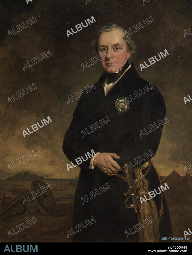 SIR FRANCIS GRANT (1803-1878). SCOTTISH PORTRAIT PAINTER.. Henry Hardinge, 1st Viscount Hardinge of Lahore (1785-1856). British Field Marshal and Governor General of India (1844-1847). Portrait by Sir Francis Grant (1803-1878). Oil on canvas (127,3 x 101,6 cm), replica of his portrait of 1849. National Portrait Gallery. London, England, United Kingdom.