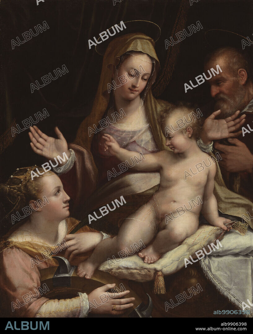 LAVINIA FONTANA. The Holy Family with Saint Catherine of Alexandria, 1581.