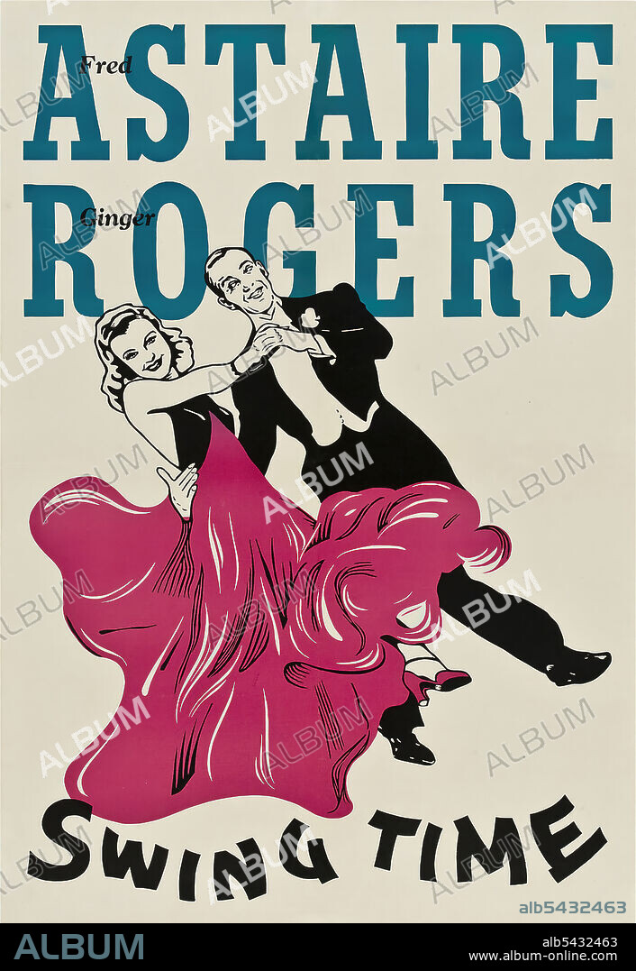 FRED ASTAIRE and GINGER ROGERS in SWING TIME, 1936, directed by GEORGE STEVENS. Copyright RKO.