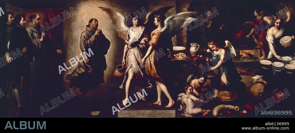 BARTOLOMÉ ESTEBAN MURILLO. The Angels' Kitchen - 1646 - 180x450 cm - oil on canvas.