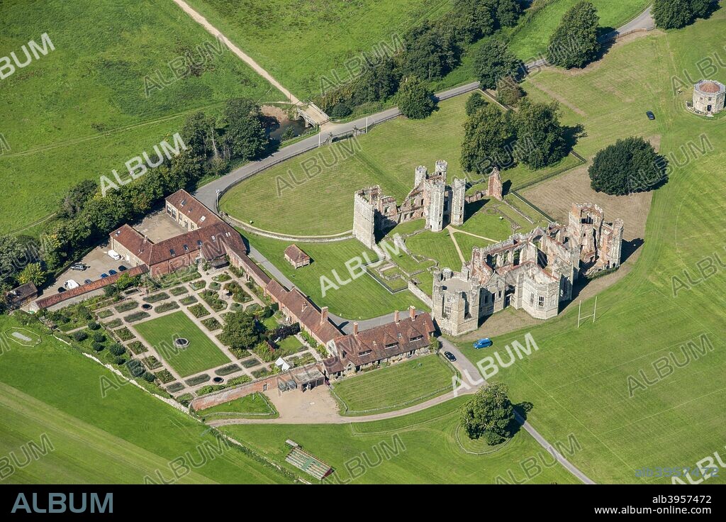 Cowdray House, Cowdray Park, West Sussex, c2015. The great Tudor mansion burned down in 1793, but the ruins have been preserved and are Listed.