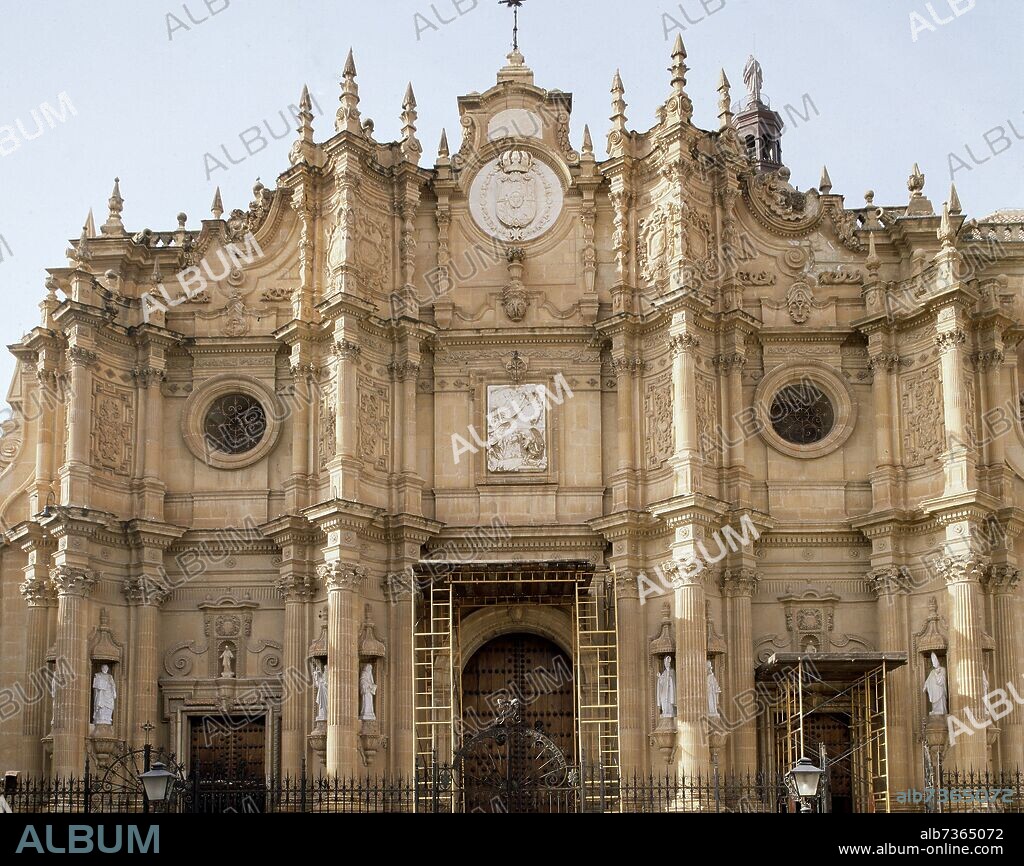 VICENTE ACERO (1675-1739). FACHADA DE LA CATEDRAL DE GUADIX - SIGLO XVIII - BARROCO ESPAÑOL.