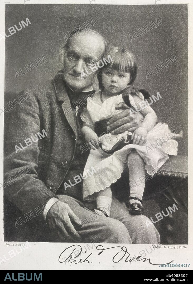 Richard Owen. The Life of Richard Owen ... With the scientific p. John Murray: London, 1894. Sir Richard Owen (1804-1892). English zoologist and palaeontologist. Portrait.  Image taken from The Life of Richard Owen With the scientific portions revised by C. D.Sherborn, also an Essay on Owen's position in Anatomical Science by the Right Hon. T. H. Huxley Portraits and illustrations.  Originally published/produced in John Murray: London, 1894. . Source: 2408.f.1 volume 1, frontispiece. Language: English.
