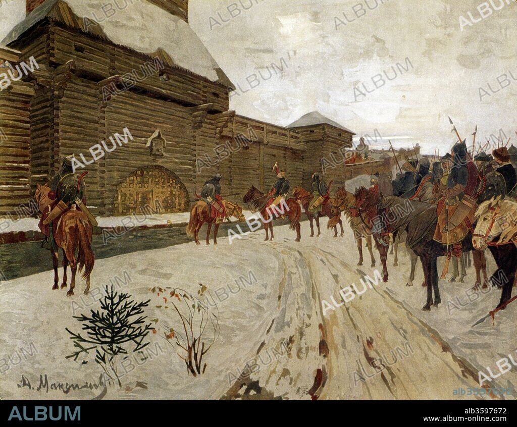 ALEXEI FEDOTOVICH MAXIMOV. Mongols under the walls of Vladimir.