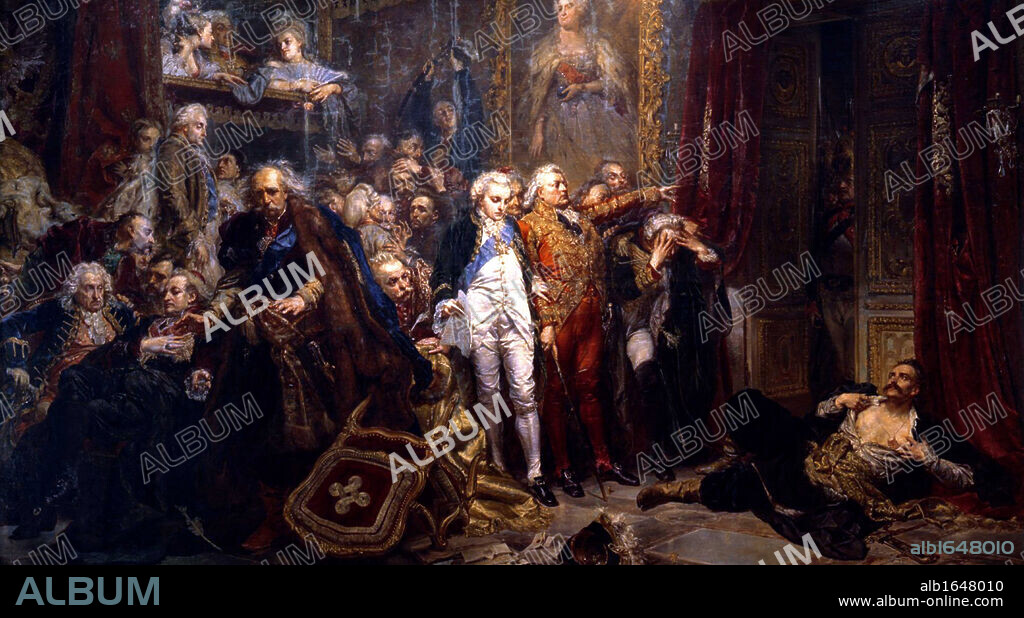 Tadeusz Rejtan protesting against the partition treaty and immortalized in the painting by Jan Matejko (1838-1893) The Partition Sejm was a Parliament in session from 1773 to 1776 in the Polish-Lithuanian Commonwealth in order to legalize their First Partition of Poland.