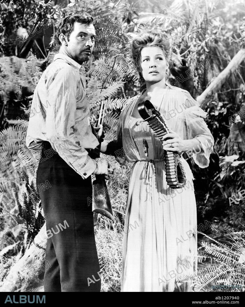 ANN SHERIDAN and ZACHARY SCOTT in APPOINTMENT IN HONDURAS, 1953, directed by JACQUES TOURNEUR. Copyright RKO.