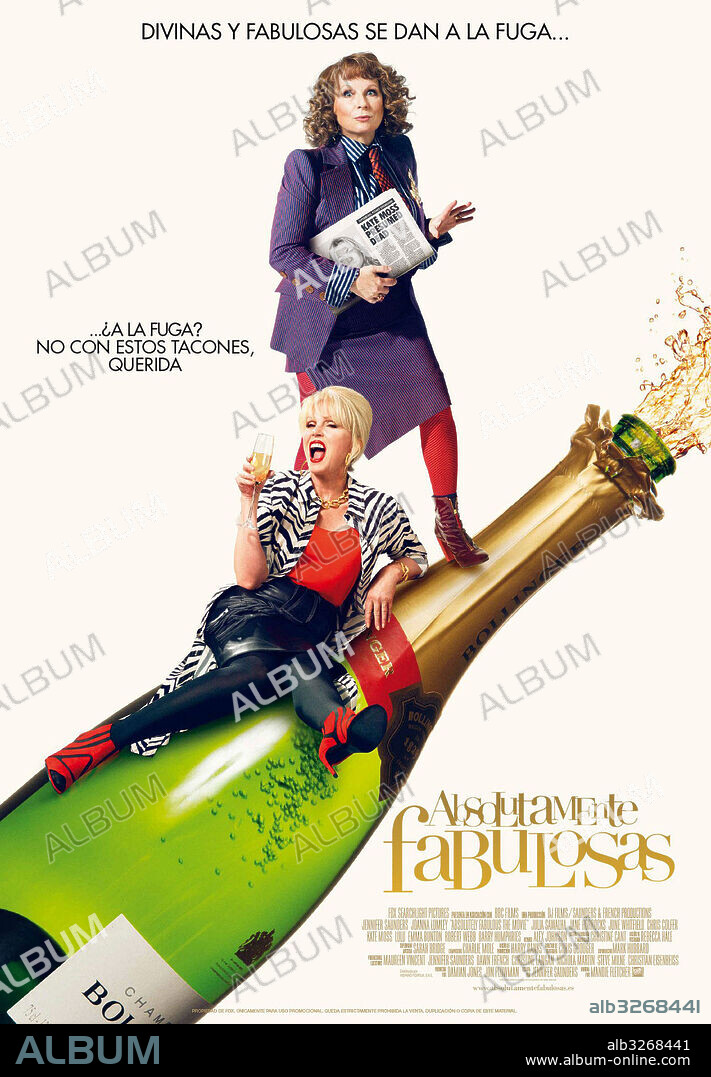 Poster of ABSOLUTELY FABULOUS: THE MOVIE, 2016, directed by MANDIE FLETCHER. Copyright FOX SEARCHLIGHT PICTURES.