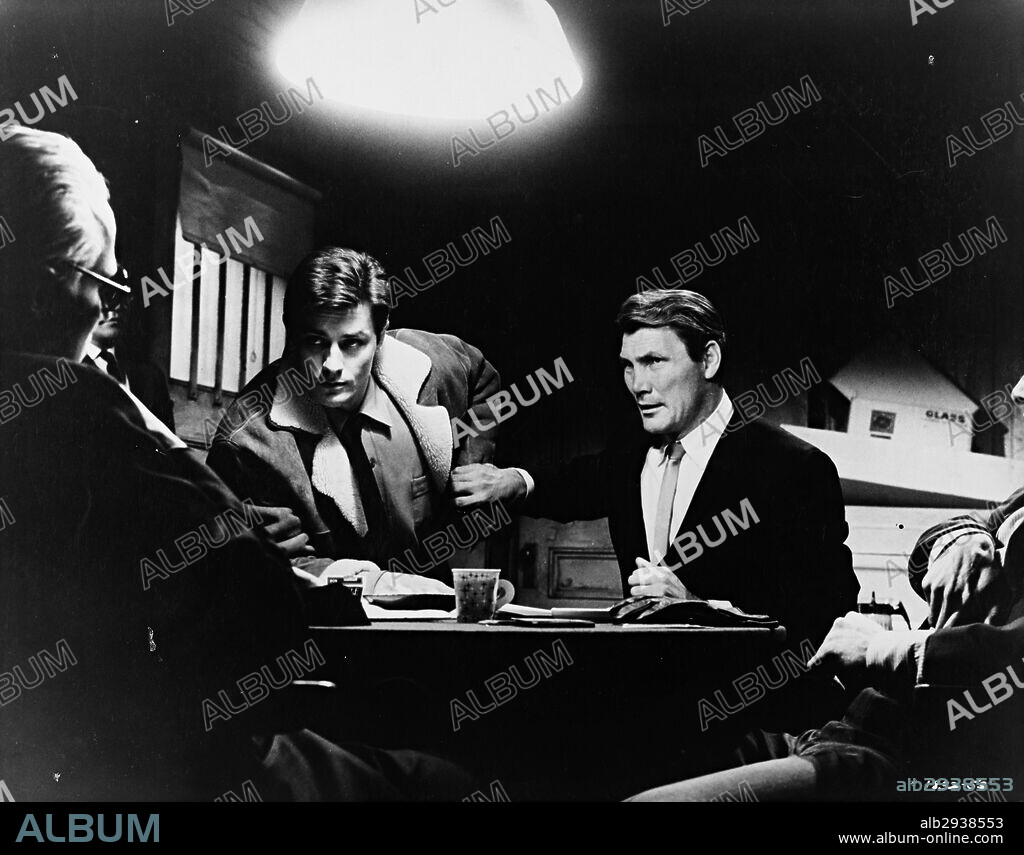 ALAIN DELON and JACK PALANCE in ONCE A THIEF, 1965, directed by RALPH NELSON. Copyright M.G.M.